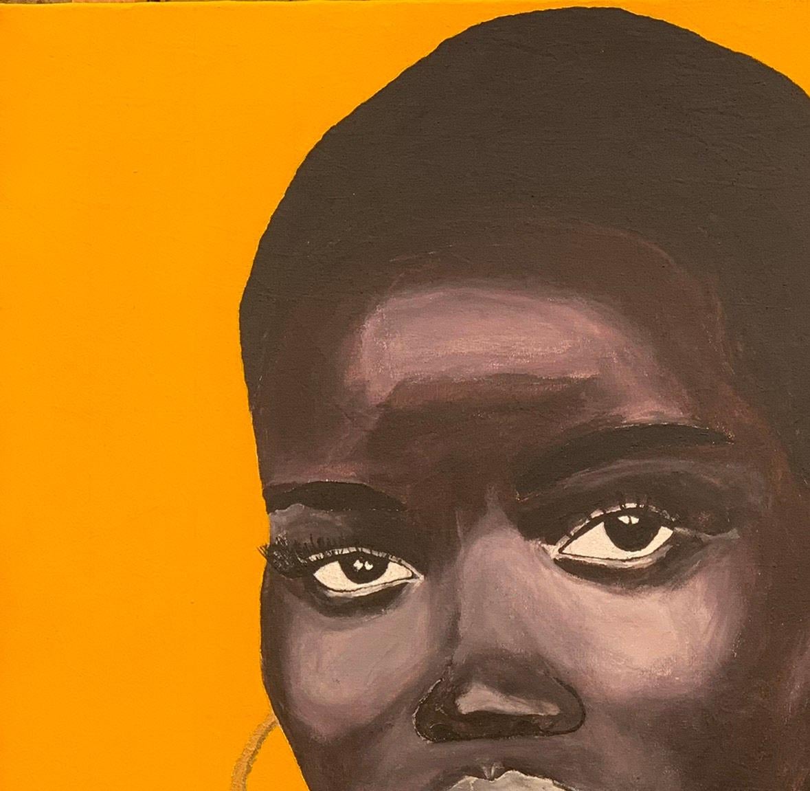 Black Melanin - Painting by Hammed Olayanju