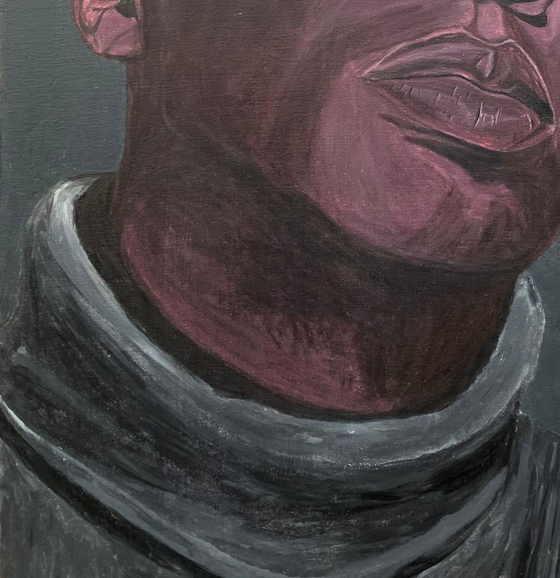 Gallant - Black Portrait Painting by Hammed Olayanju