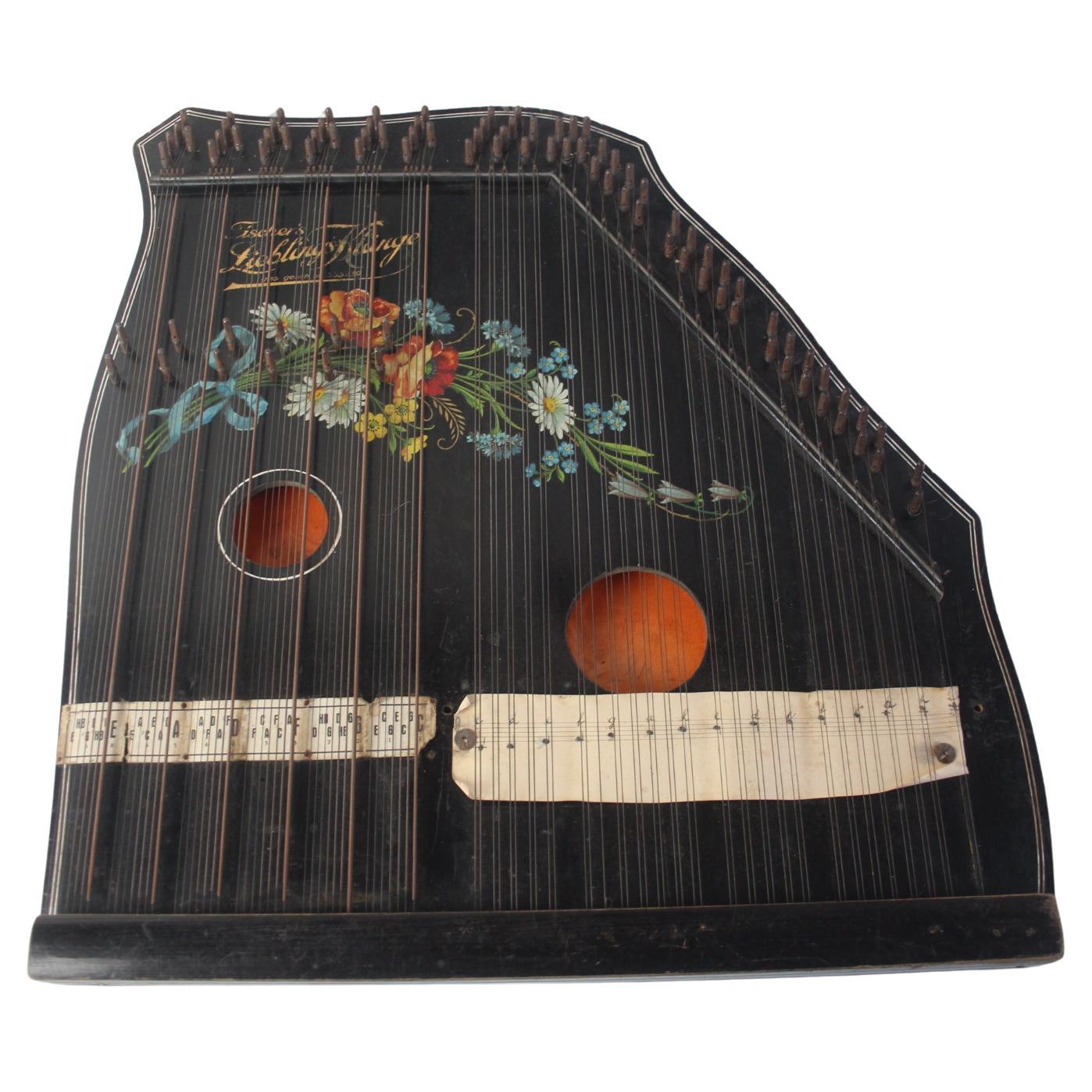 Hammer chord zither from the 19th century For Sale