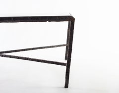 Hammerd Steel Bronze Patina Coffee Table Lagos Azul