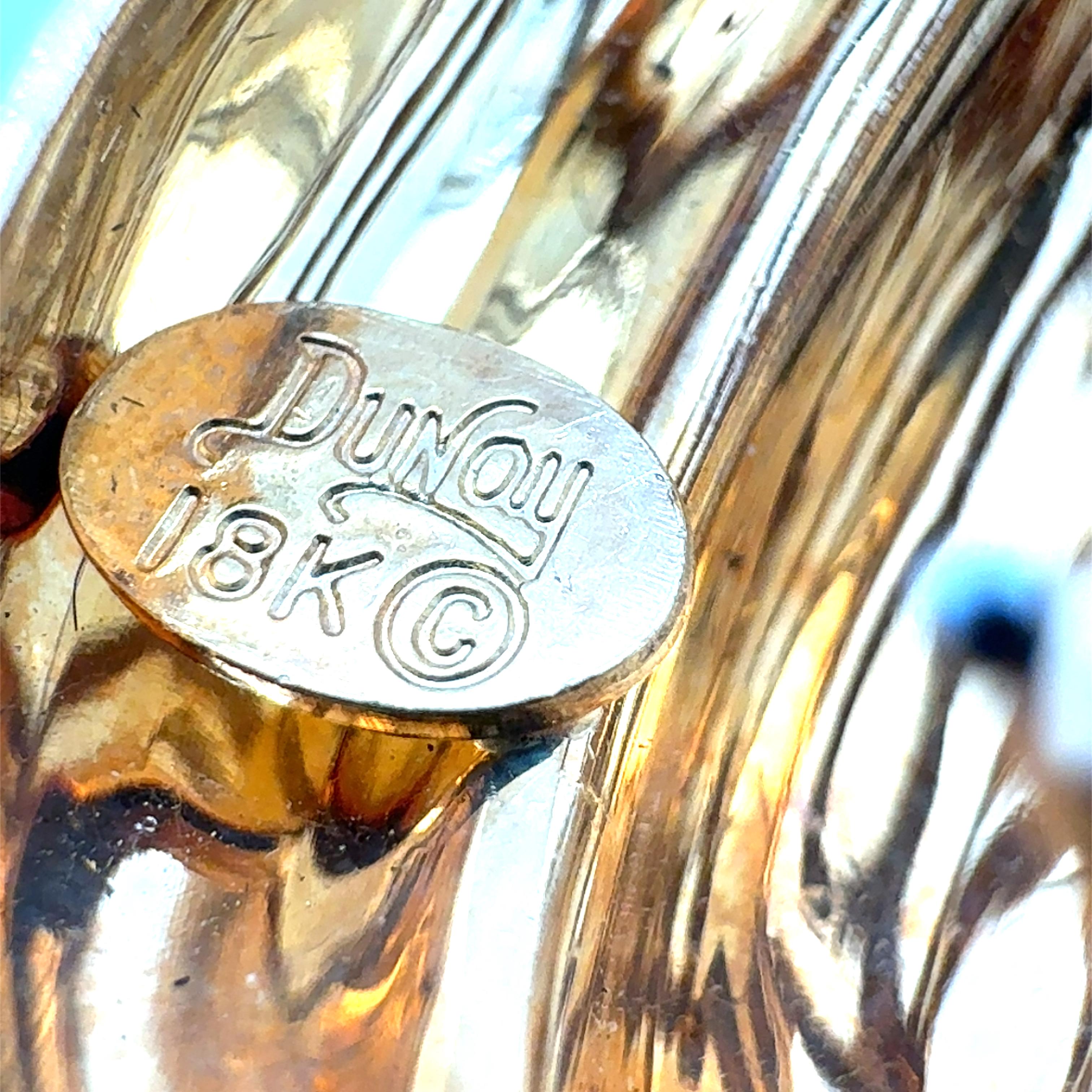 Hammered 18k Yellow Gold Earclips by Henry Dunay, circa 1970s For Sale 1