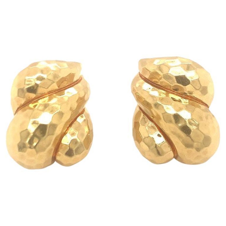 Boucle D'oreille Vintage Années 1970 En Or 18 Carats - Pièce Unique, Occasion