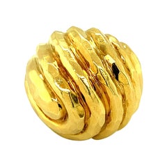 Hammered 18K Yellow Gold Ring by “Henry Dunay”, circa 1970s