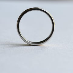 Hammered 22 Karat Gold inlay on 14 Karat White Gold Band