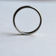 Hammered 22 Karat Gold inlay on 14 Karat White Gold Band