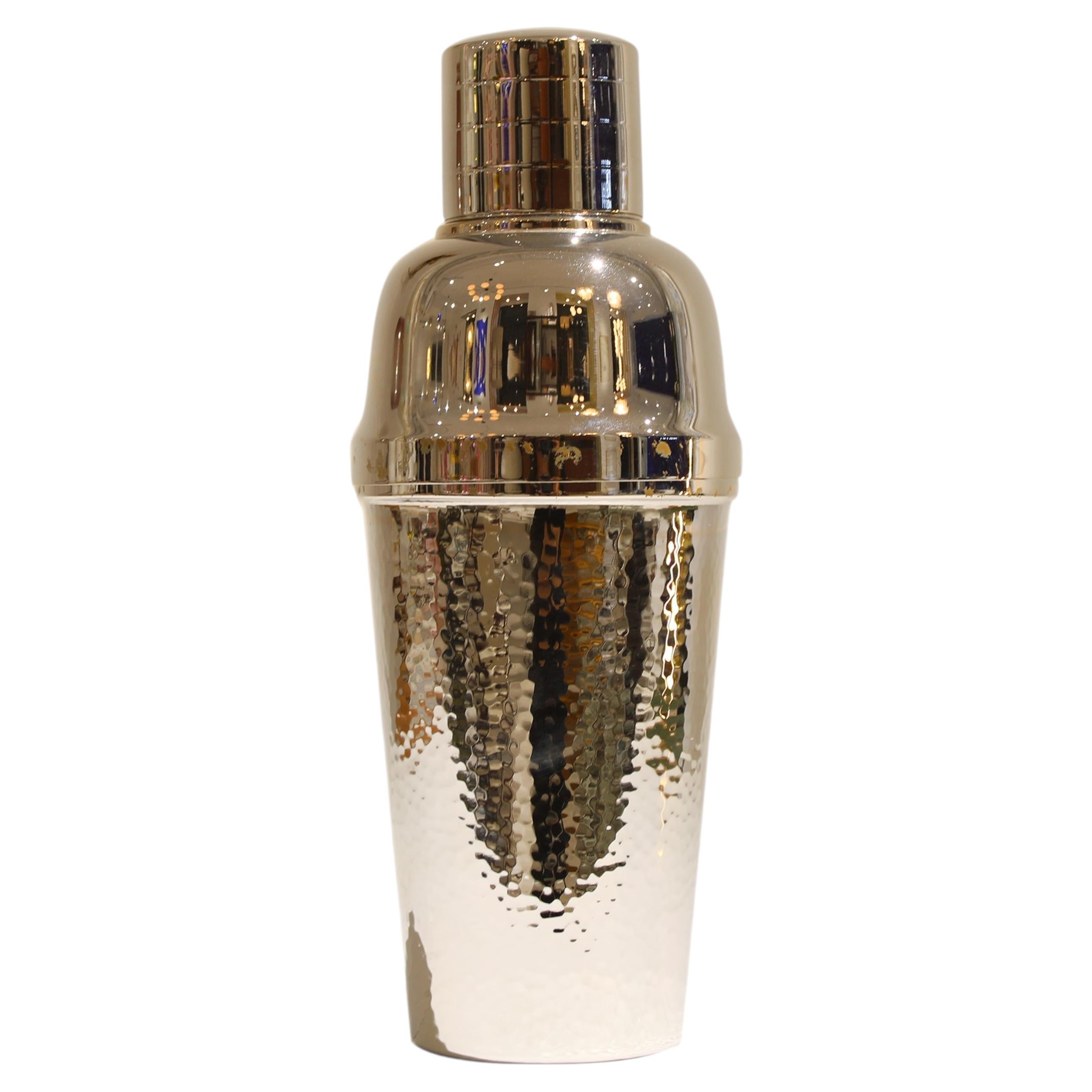 Hammered Alpaca Cocktail Shaker, Italy, 1960