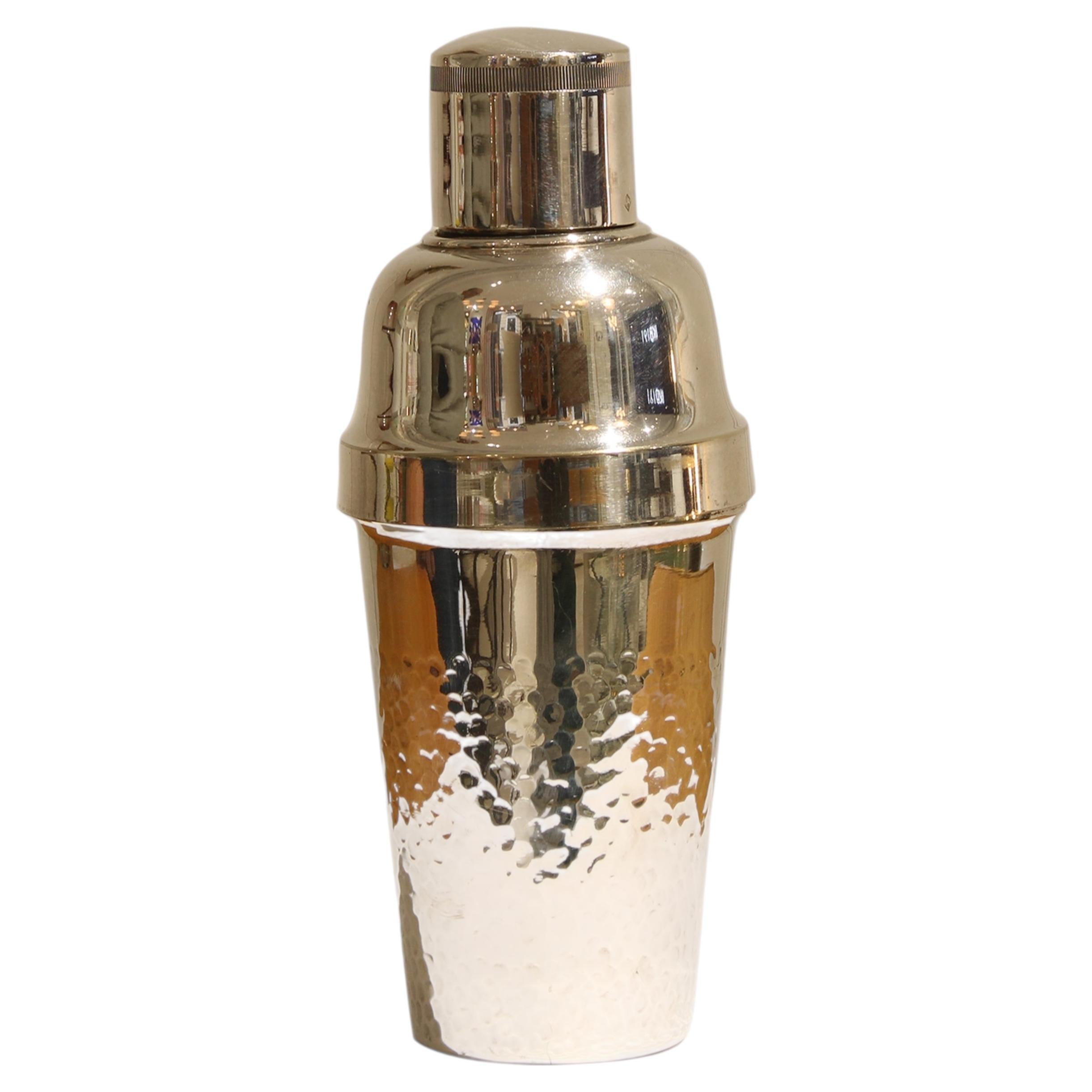 Hammered Alpaca Cocktail Shaker, Italy, 1960