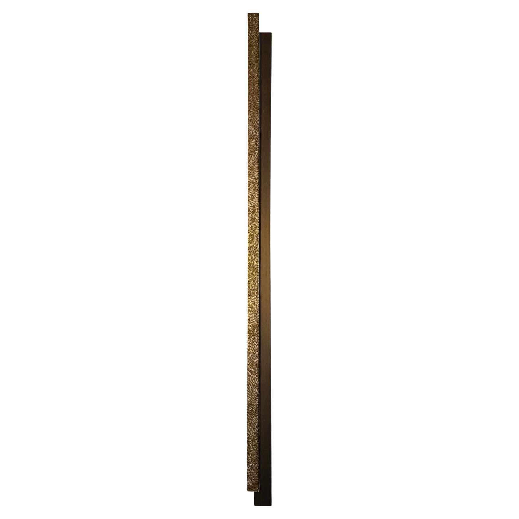 Tirador de puerta de latón martillado y patinado 78 cm Colección Art Déco en venta