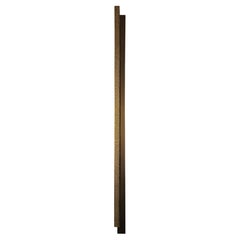 Tirador de puerta de latón martillado y patinado 78 cm Colección Art Déco