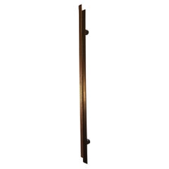 Poignée de porte en laiton martelé et patiné 78 cm collection Art déco