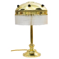 Lampe de table Art Déco Hammée avec Sticks en verre vienne vers 1920
