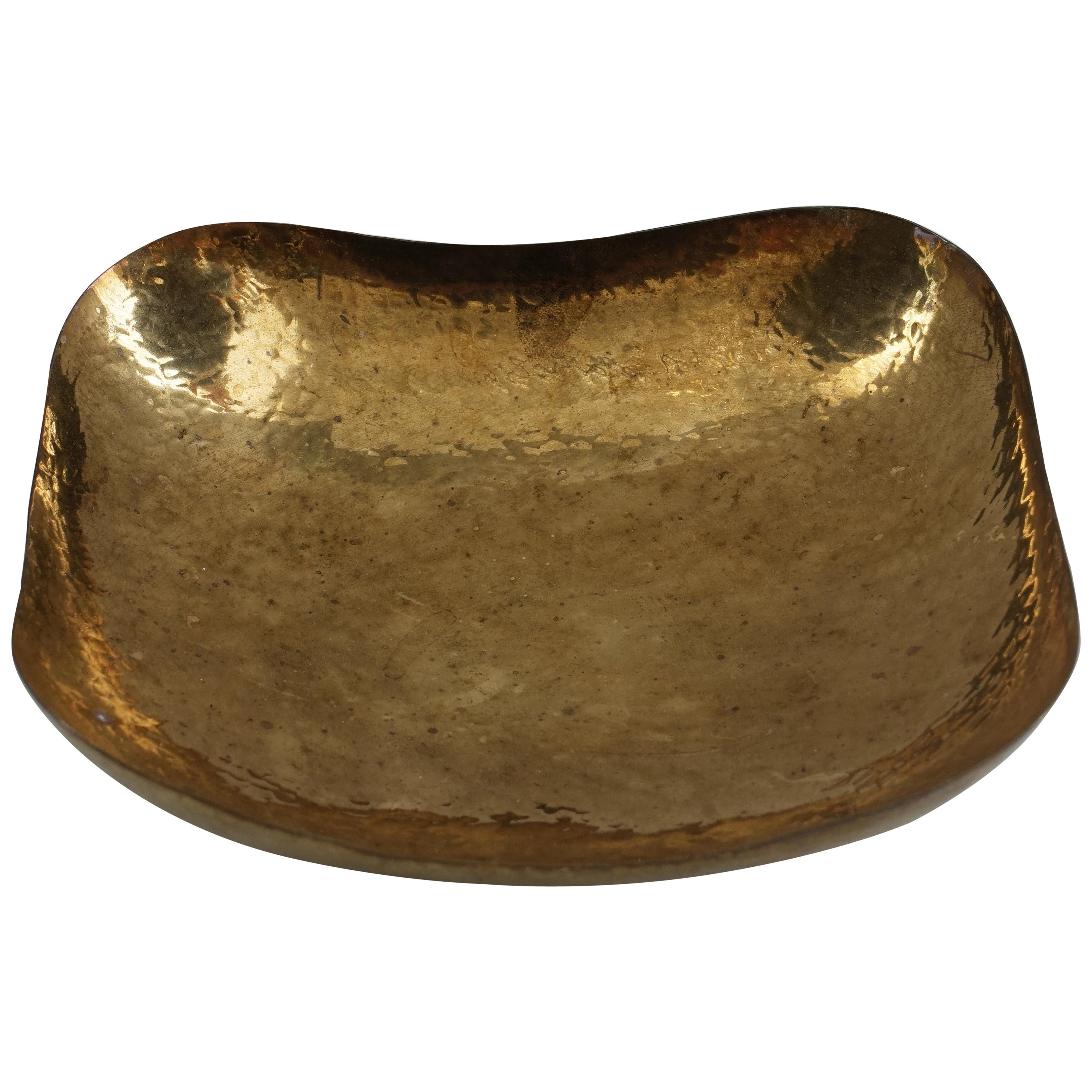 Hammered Brass Bowl, circa 1950s