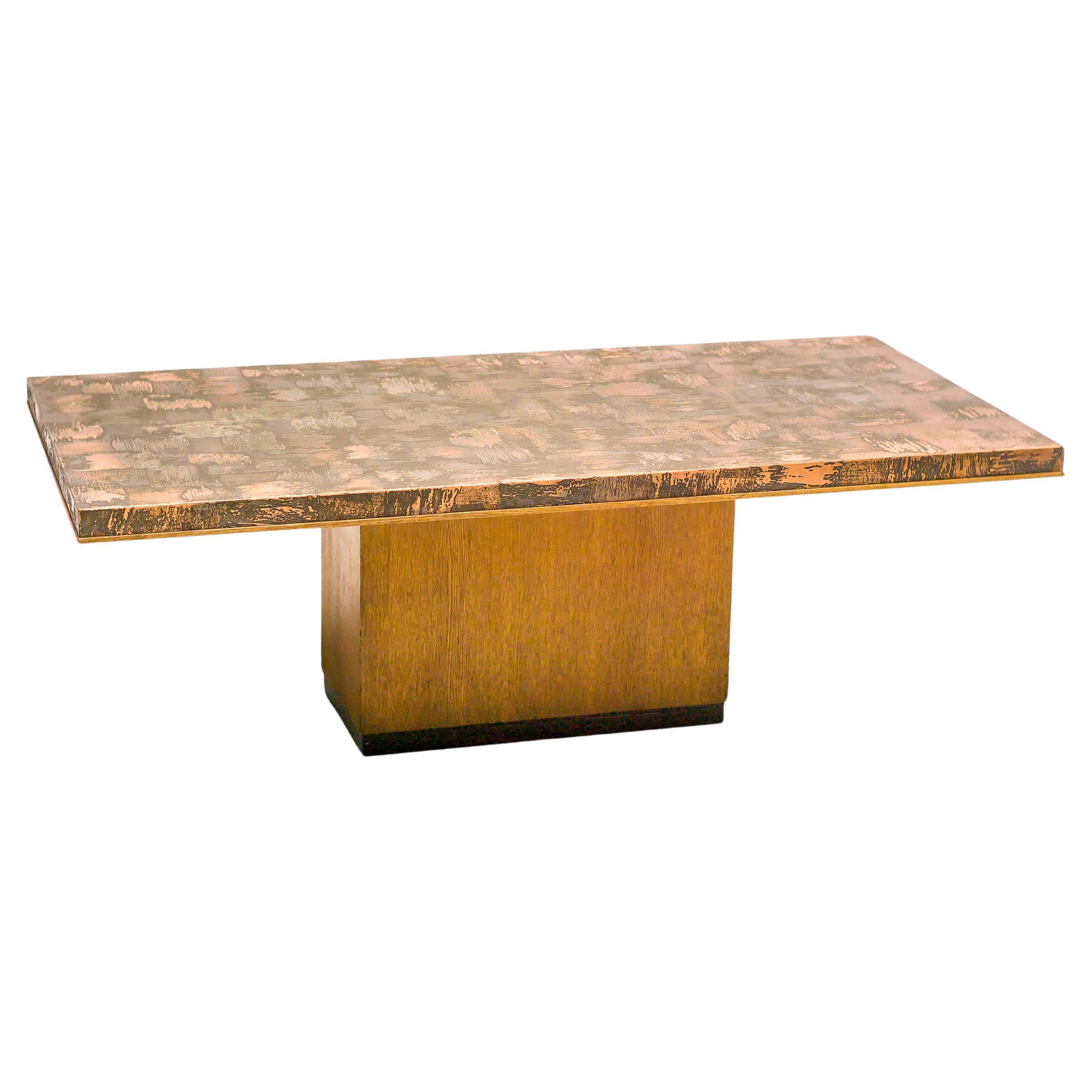 Table basse en laiton Hammer par Illum Wikkelsø en vente