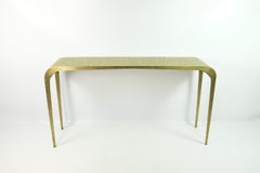 Hammered Brass Console with Waterfall Design by Ginger Brown