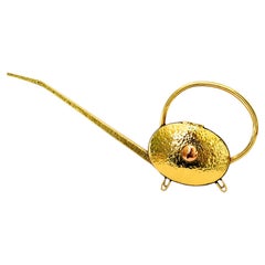 Canette en laiton martelé et cuivre vers les années 1950