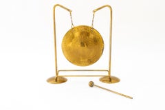 Hammered brass dinner gong around 1950s