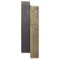 Hammered brass drawer pull  13 cm Art Deco collection
