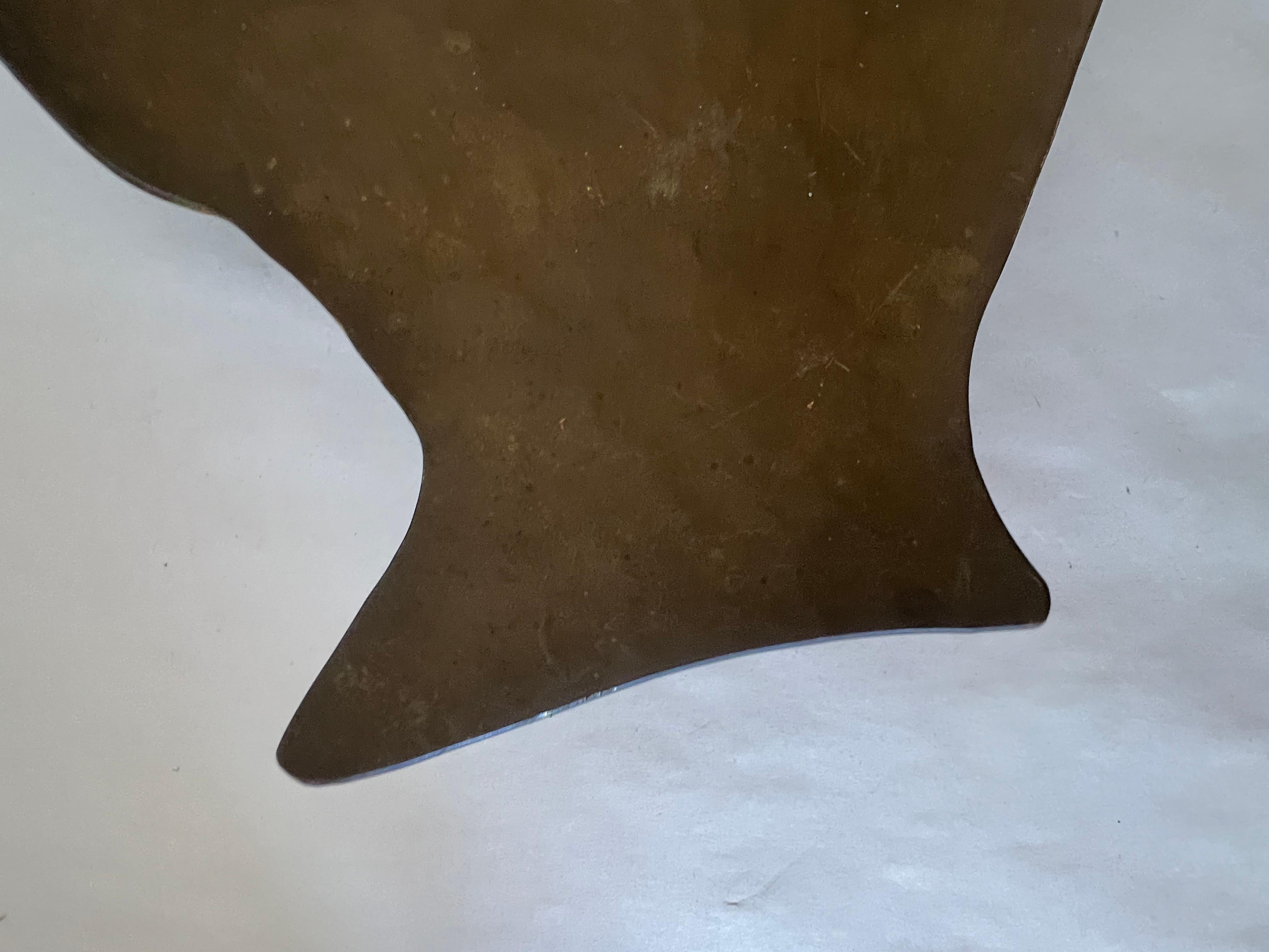 Mid-20th Century Hammered Brass Fish Sculpture 1950's Made In Germany For Sale