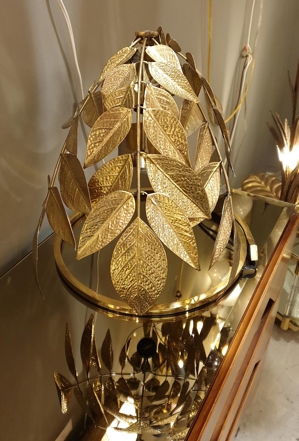 Brass Table Lamp, by Tommaso Barbi In Excellent Condition In Dallas, TX