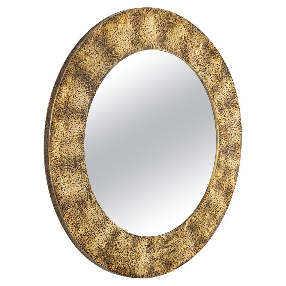 Hammered Brass Mirror