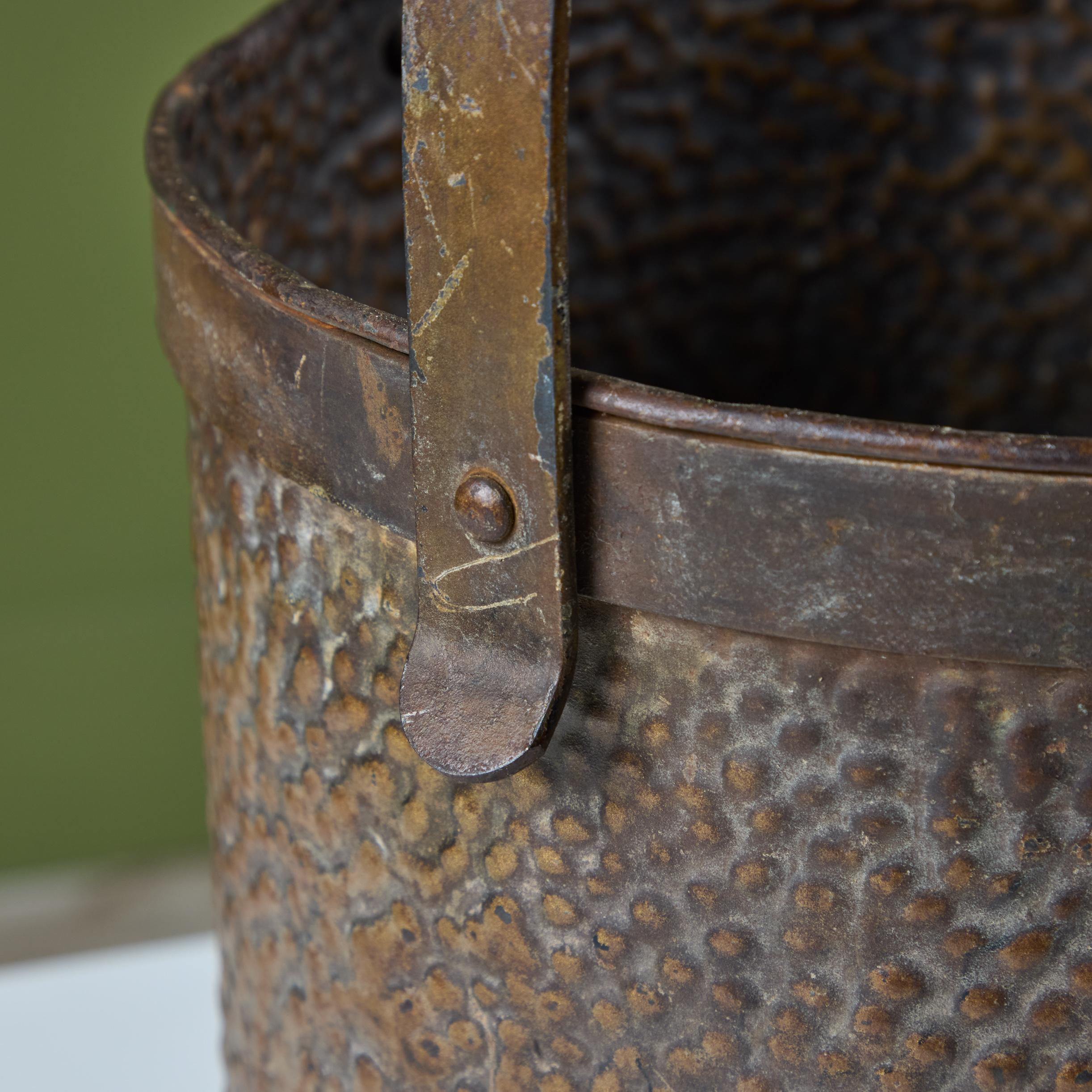 Hammered Brass Pail 5