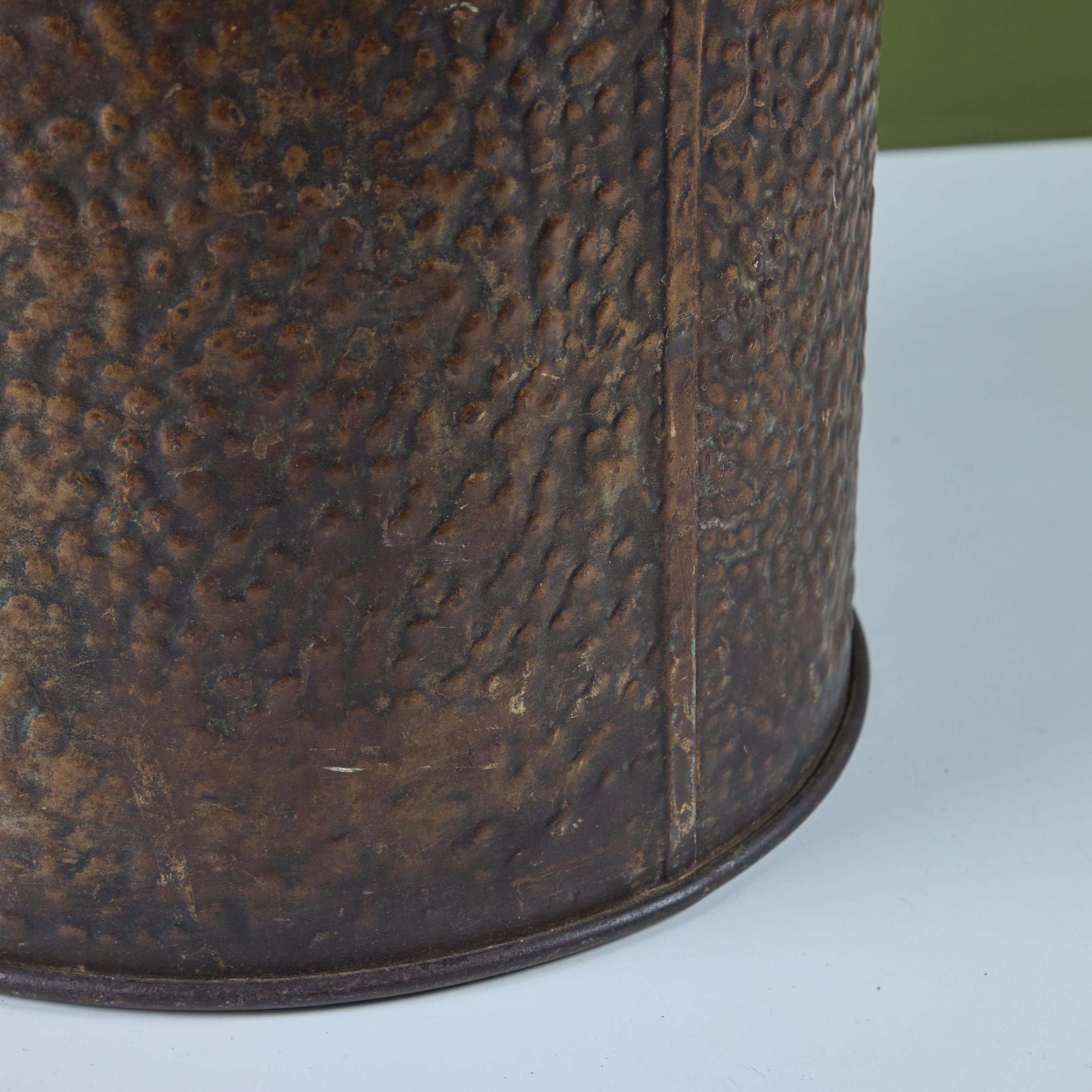 Hammered Brass Pail 7