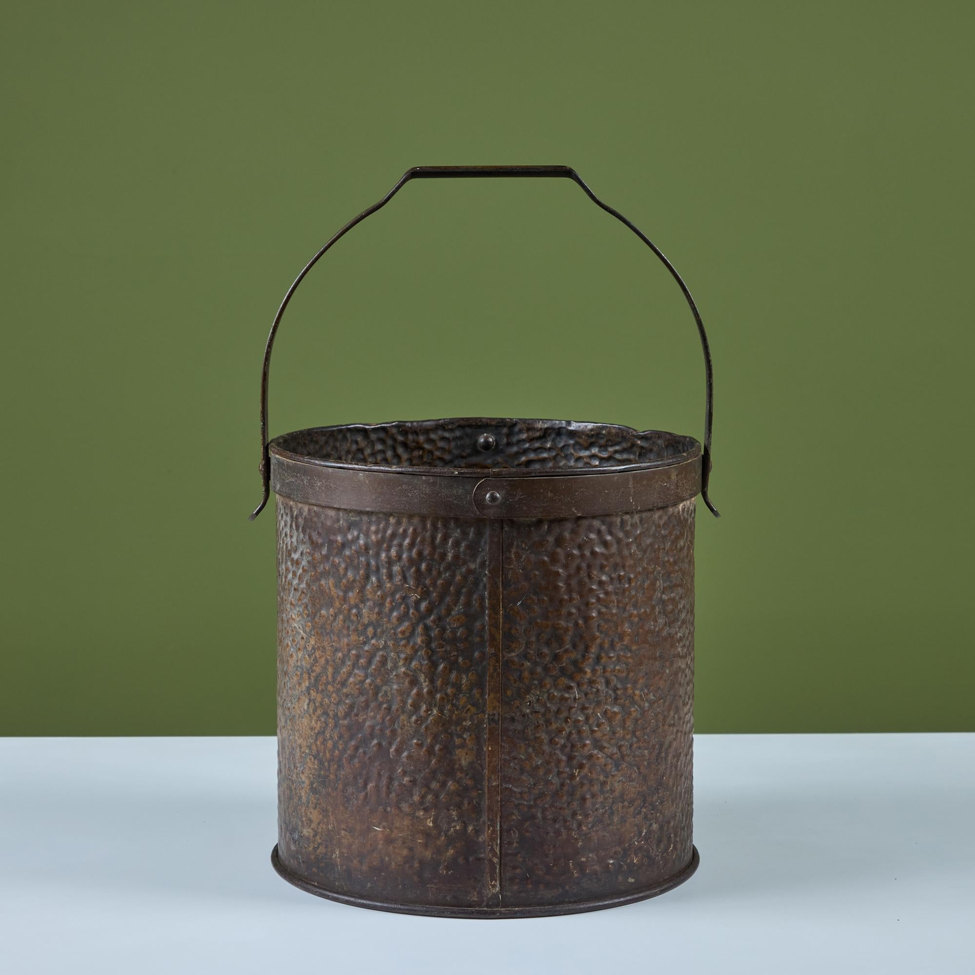 American Hammered Brass Pail