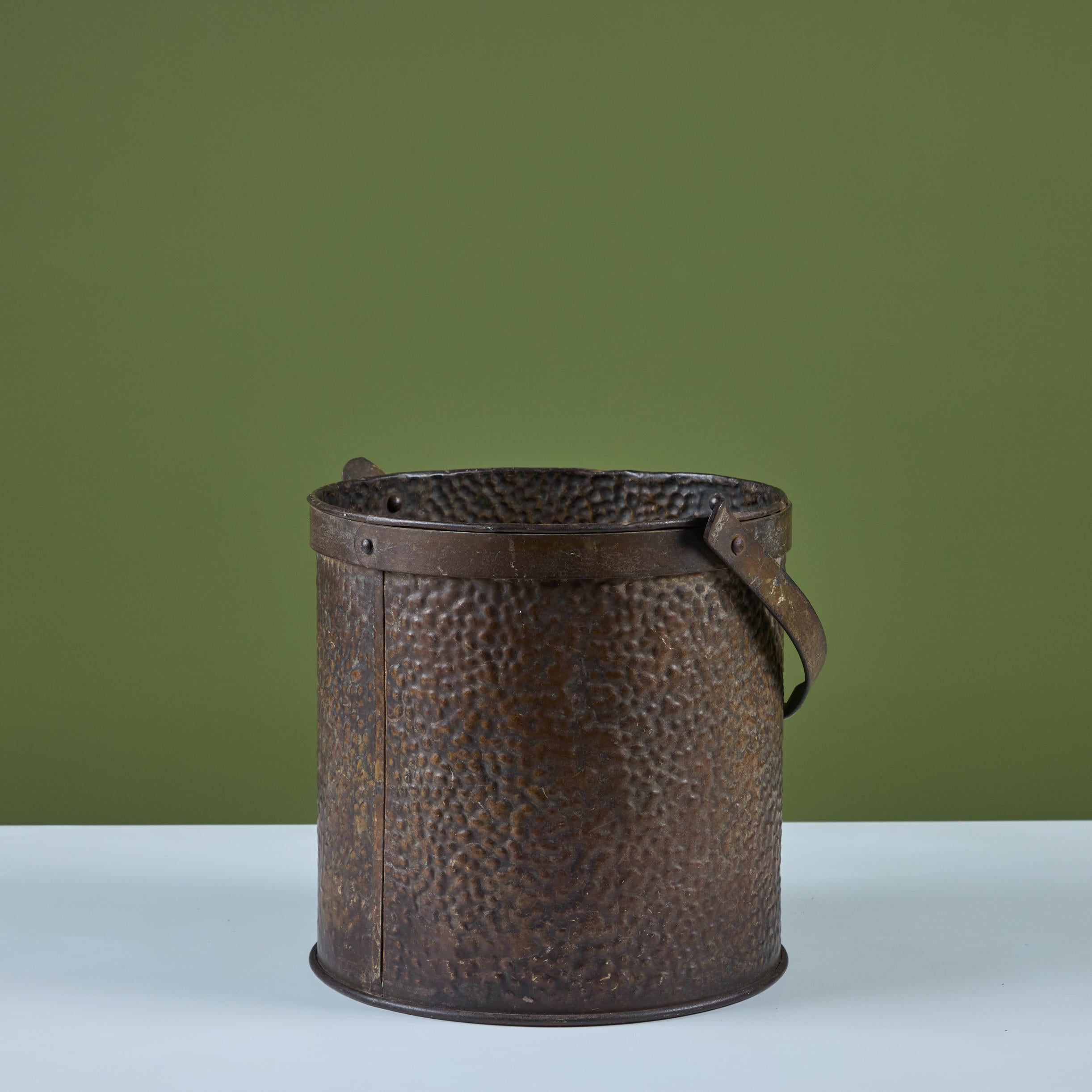 Hammered Brass Pail 1