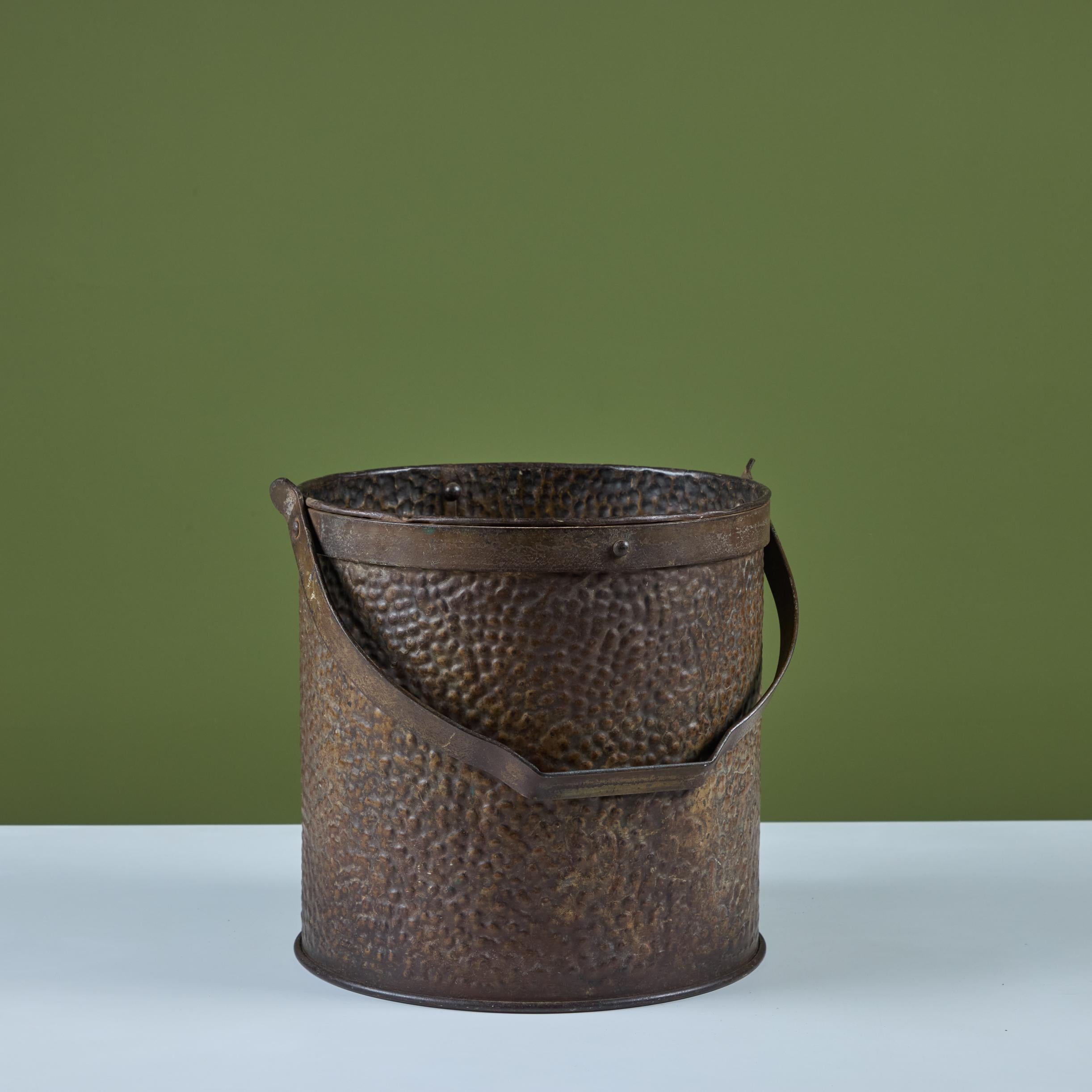 Hammered Brass Pail 2