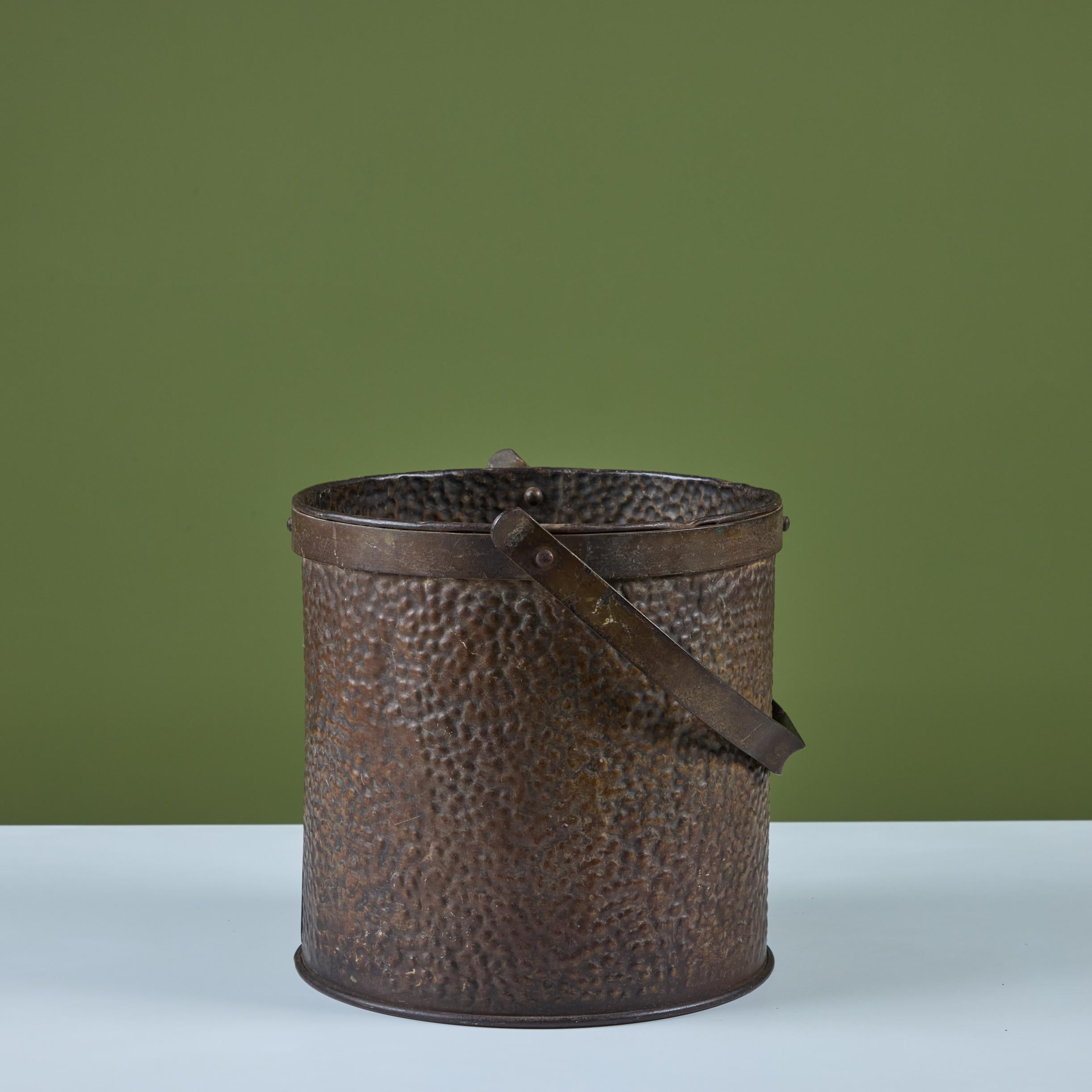Hammered Brass Pail 3