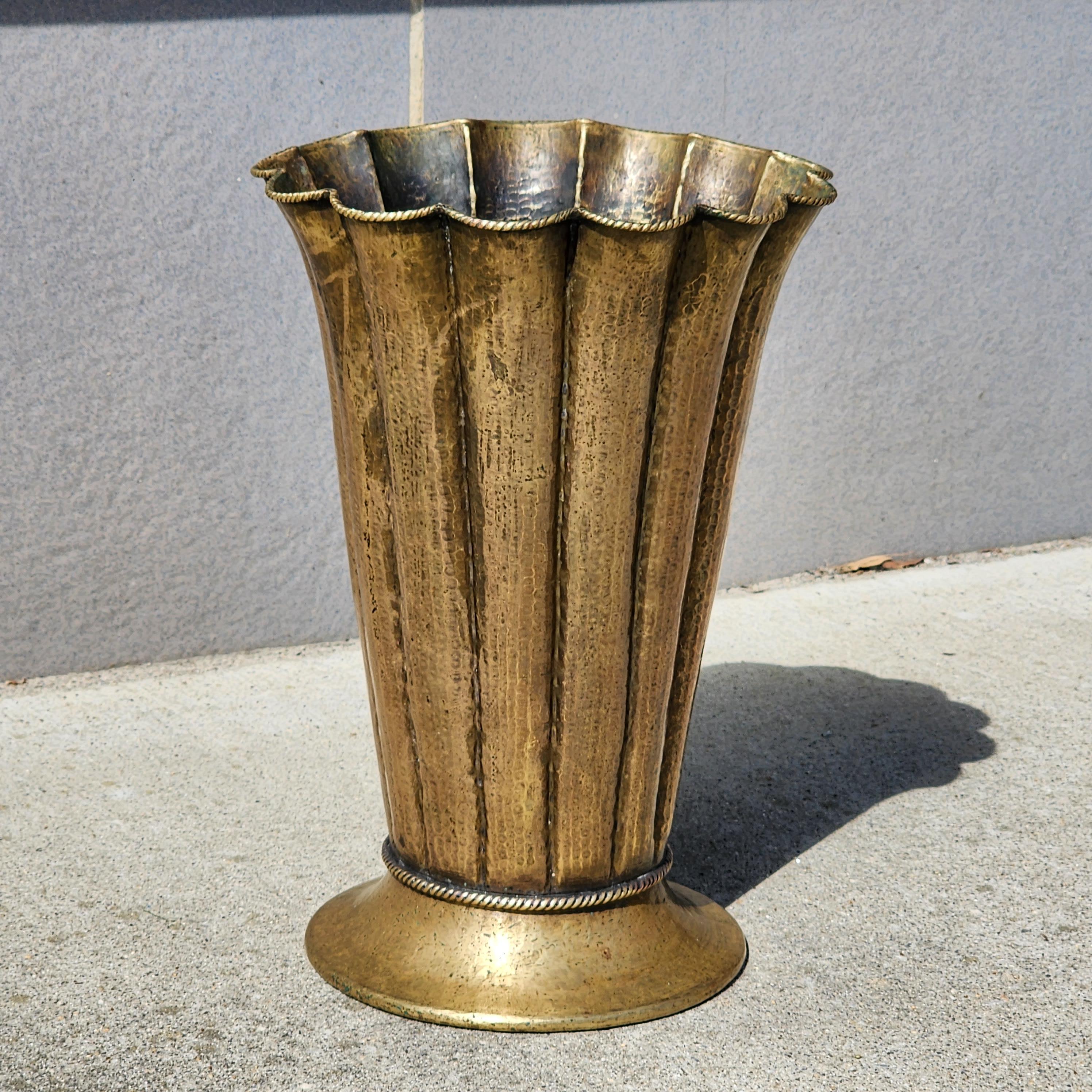 Hammered Brass Umbrella Stand by E. Casagrande 4