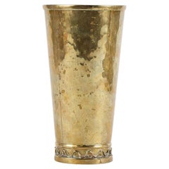 Hammered Brass Vase by Lars Holmström for Arvika