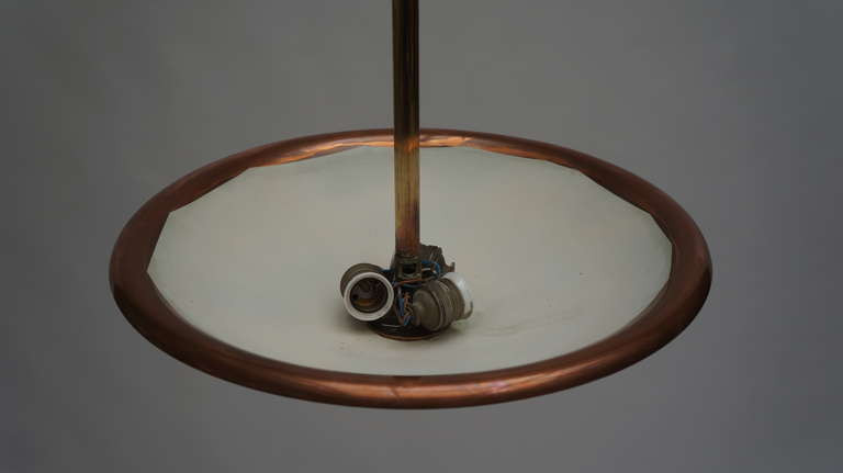 Hammered Copper Art Deco Pendant Light 1