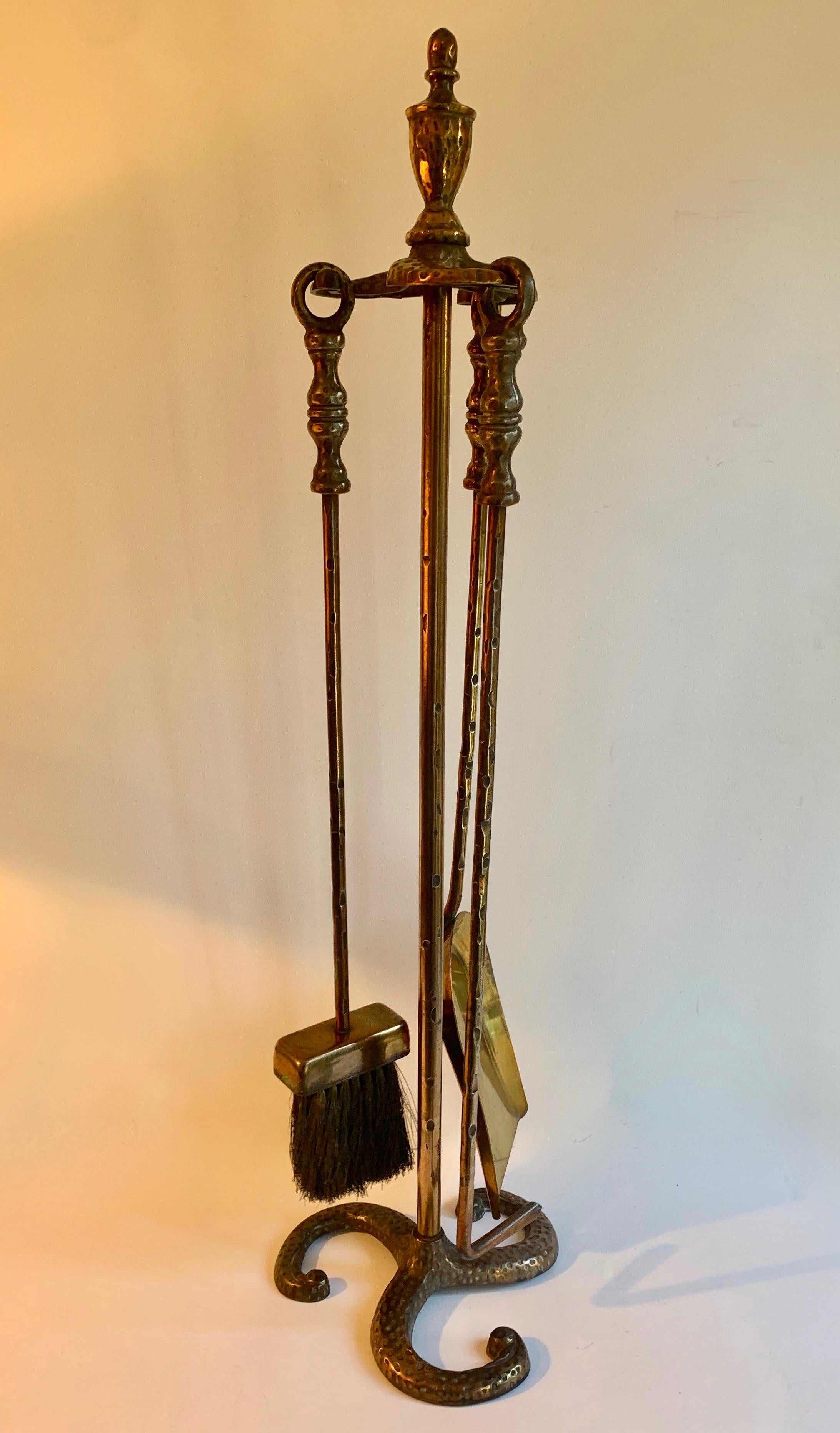 Hammered Copper Arts and Crafts Fireplace Tools at 1stDibs copper