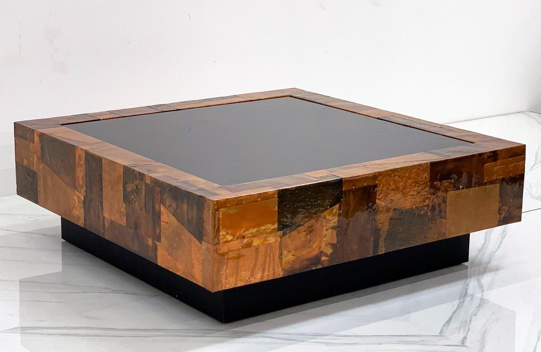 Hammered Copper Brutalist Coffee Table in the Manner of Paul Evans 6