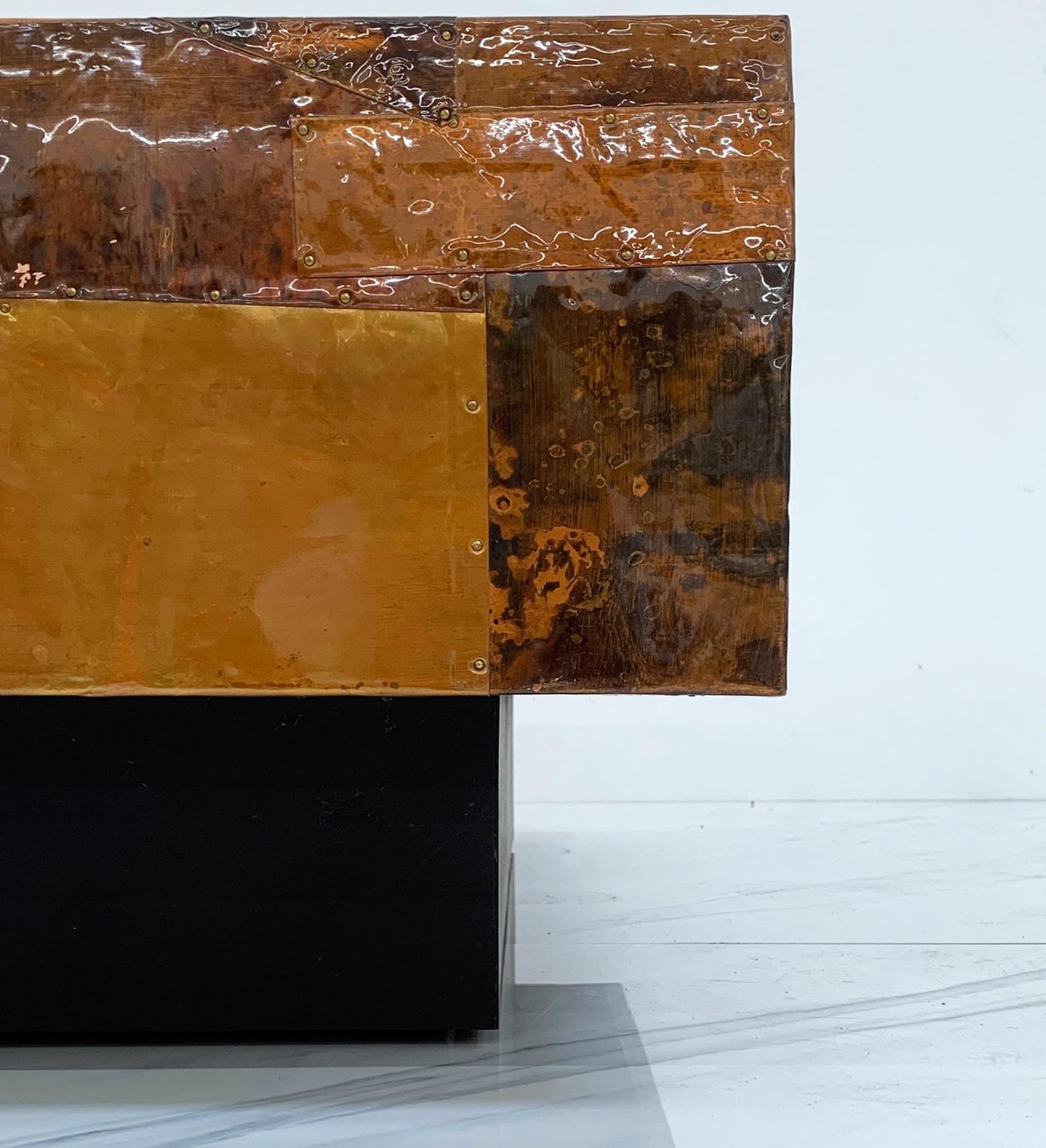 Hammered Copper Brutalist Coffee Table in the Manner of Paul Evans 4