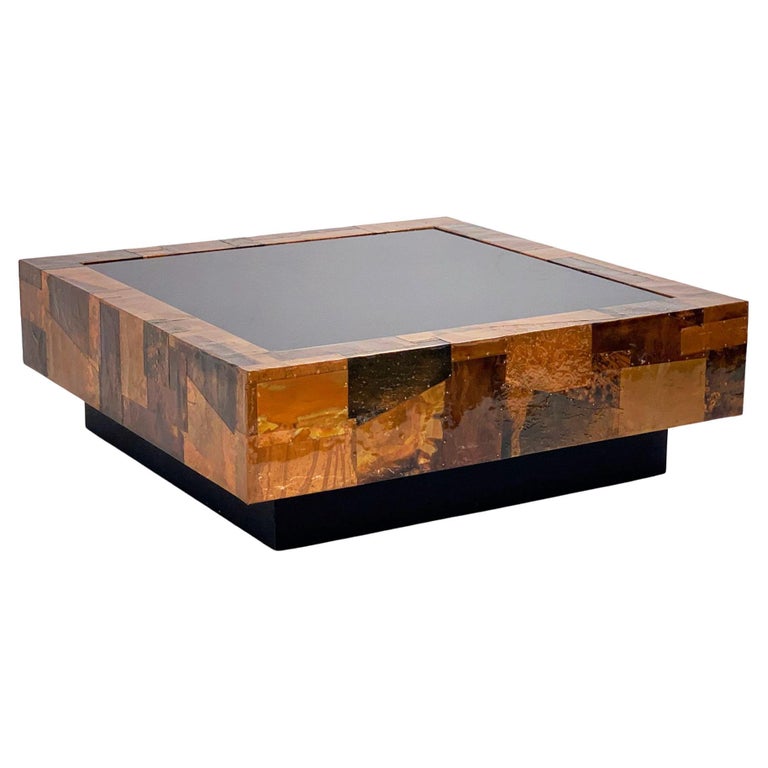Hammered Copper Brutalist Coffee Table in the Manner of Paul Evans at 1stDibs hammered copper