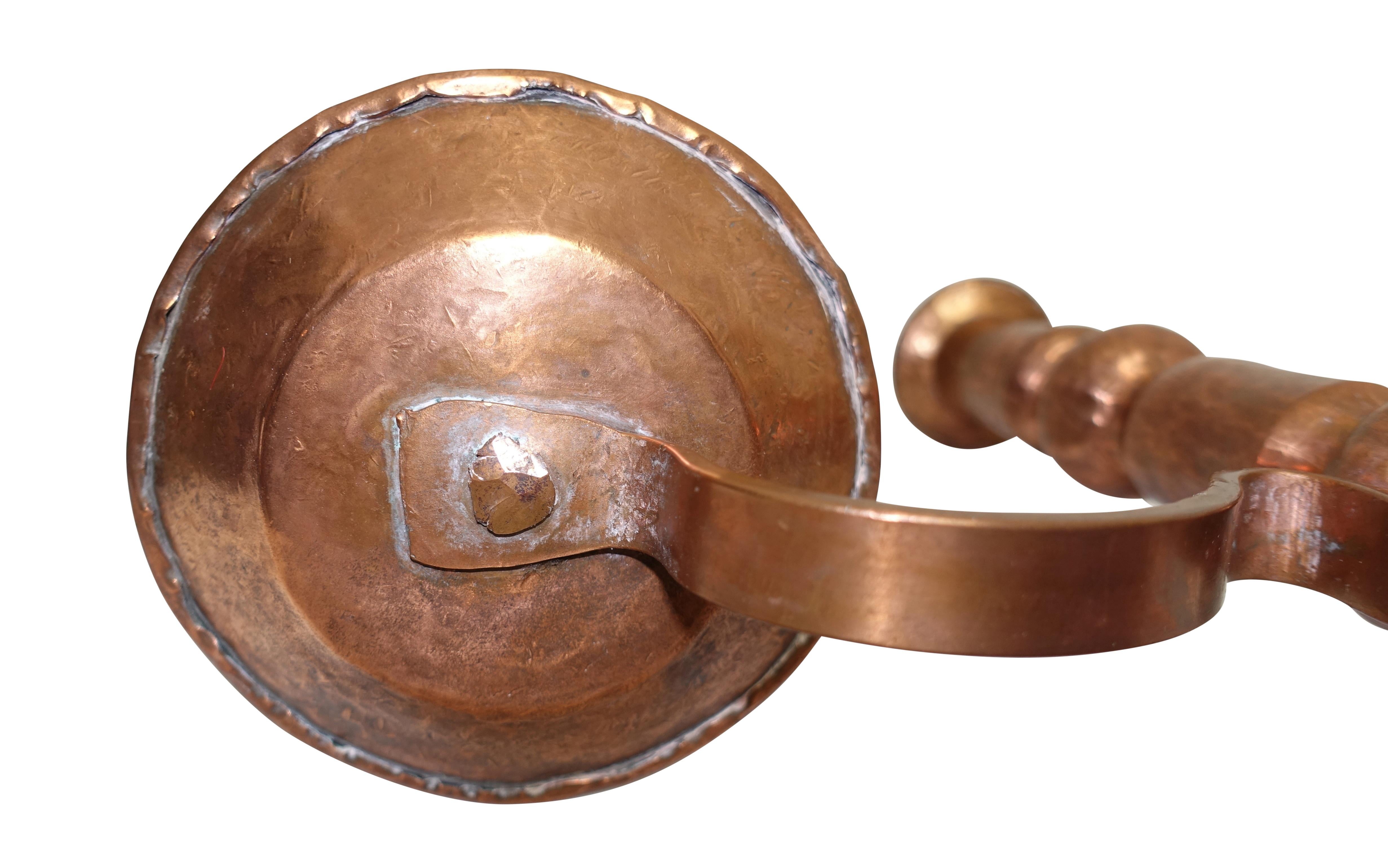 Hammered Copper Candleholders, Mexican, Early to Mid-20th Century For Sale 2