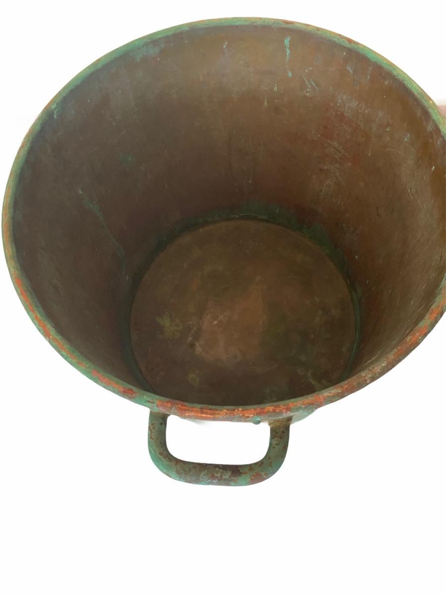 Unknown Hammered Copper Cauldron or Garden Planter or Coal or Log Pot