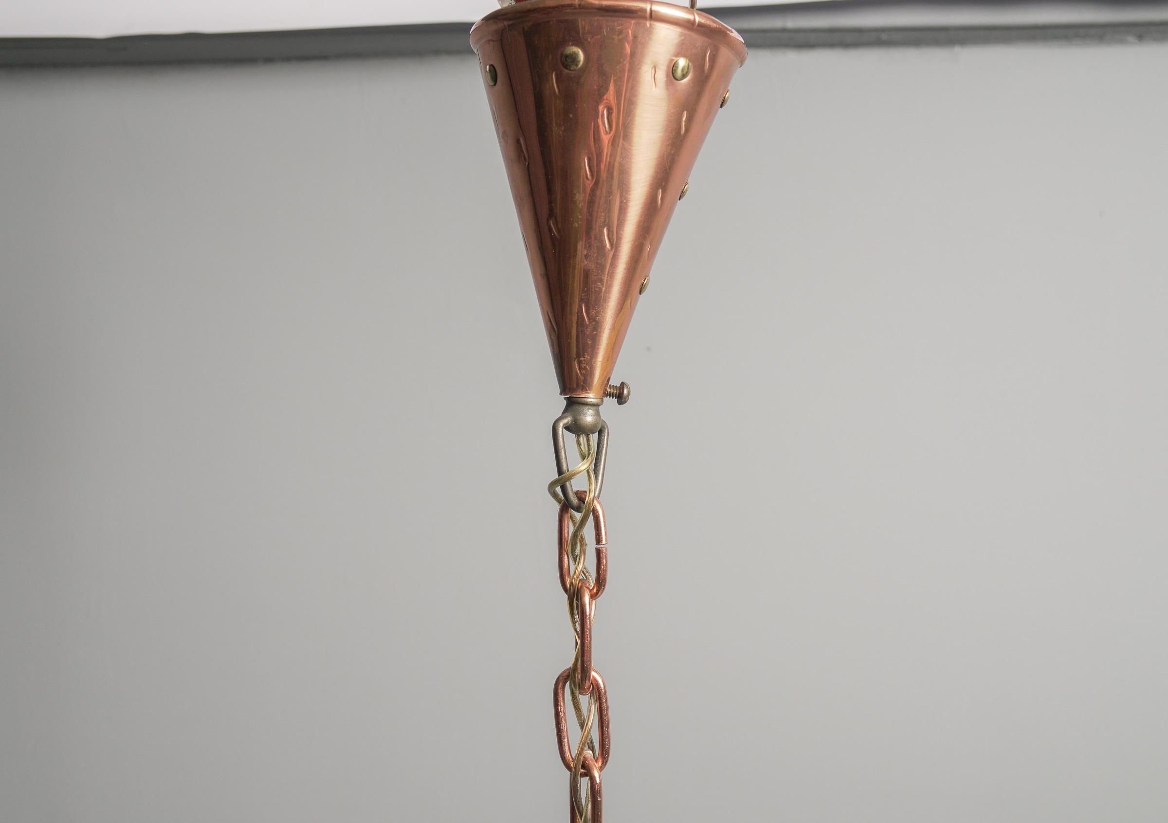 Hammered Copper Cone Pendant Lamps by E.S Horn Aalestrup, 1950s Denmark For Sale 7