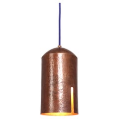 Contemporary Hammered Copper Pendant Lamp