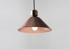 Contemporary Mexican Hammered Copper Pendant Lamp