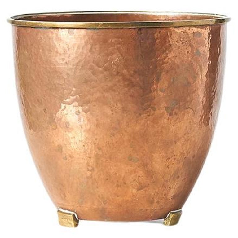 Hammered Copper Pot by Karl Hagenauer For Sale