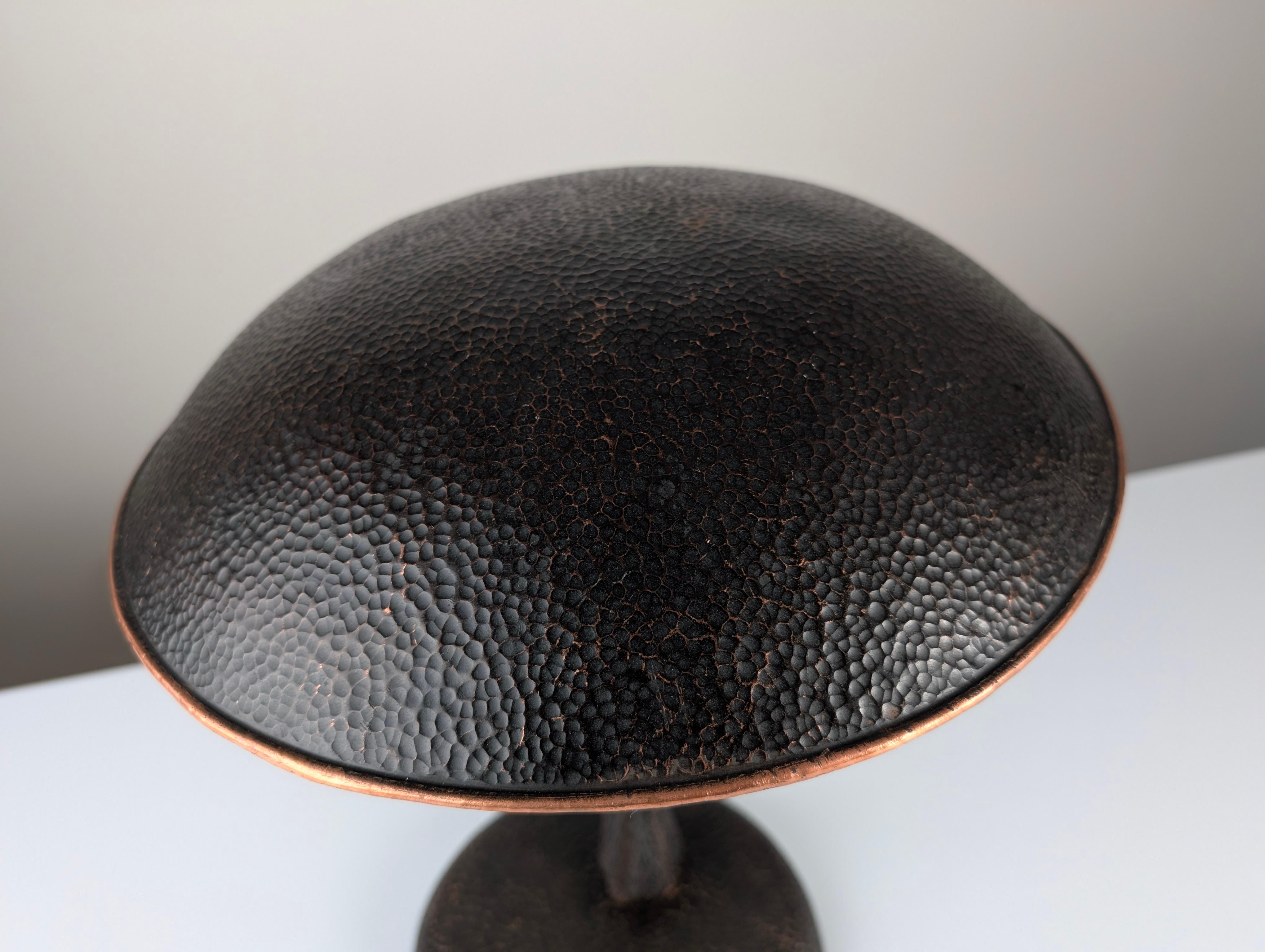 Hammered Copper Sculptural Lamp in the Shape of a Tree, Mid-Century Modern For Sale 6