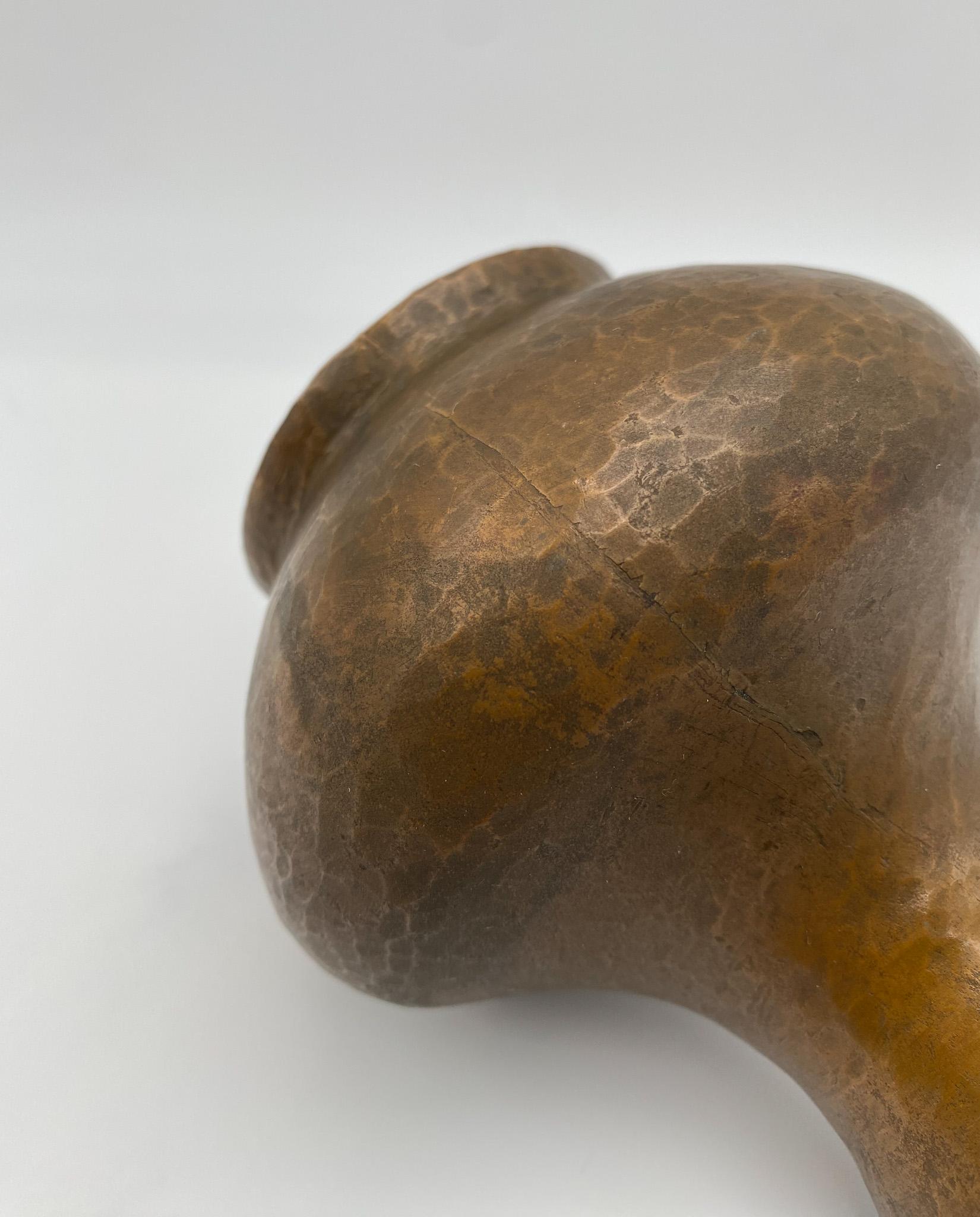 Hammered Copper Vase, circa 1950 2
