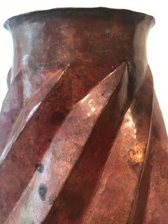 Hammered Copper Vase or Urn