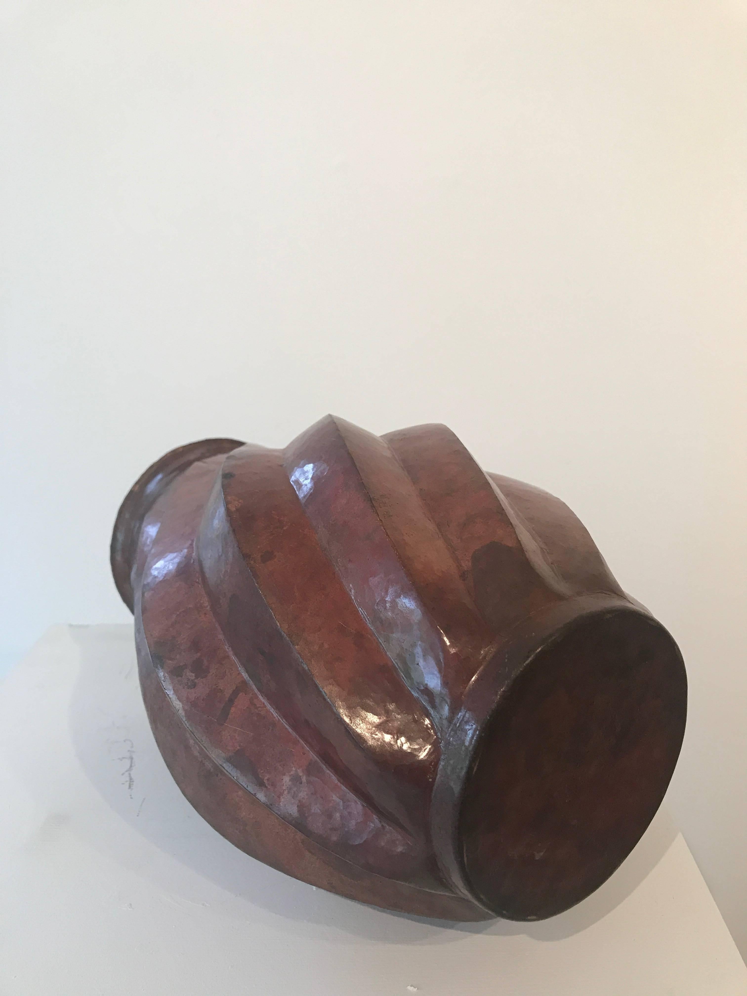 hammered copper vases