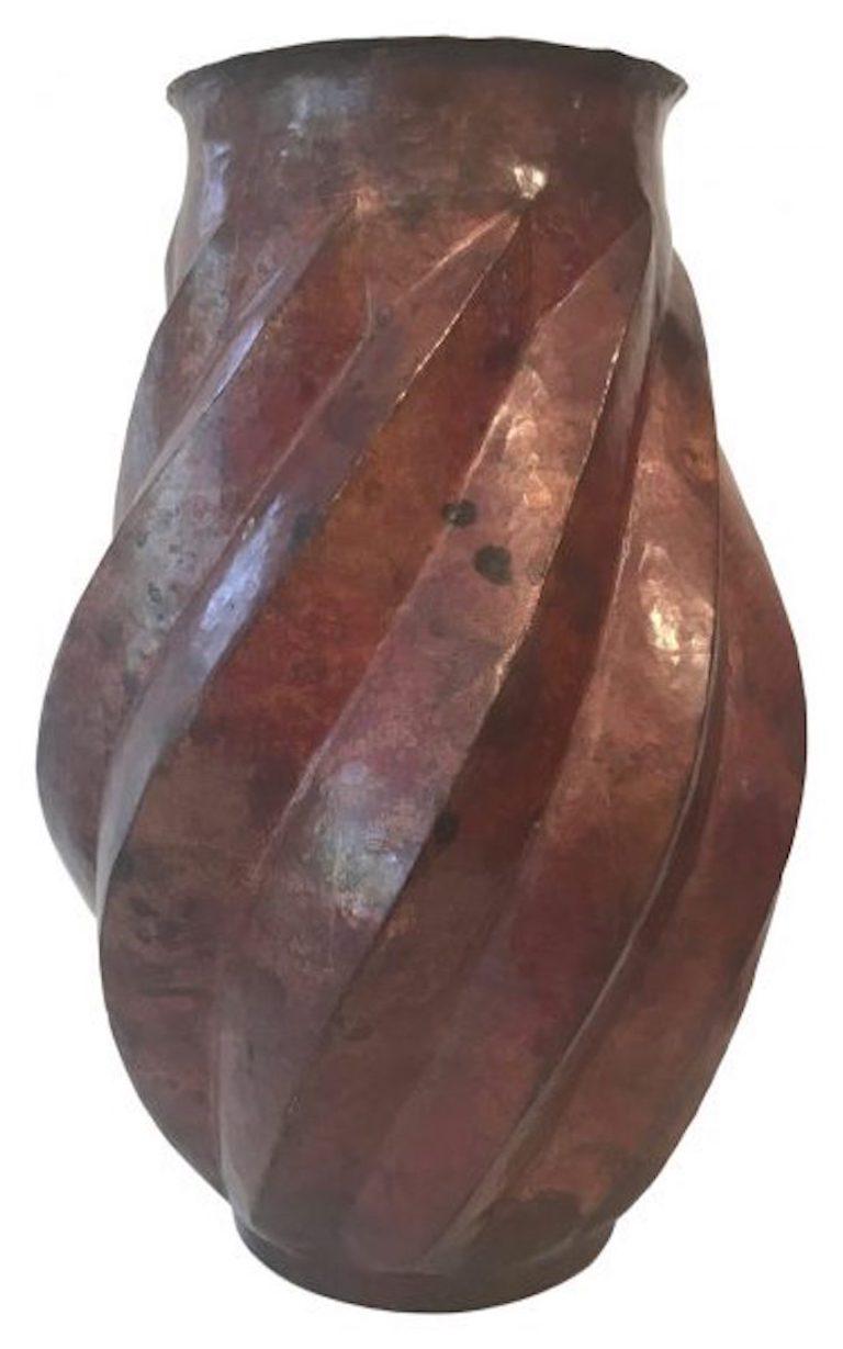 Unknown Hammered Copper Vase or Urn For Sale