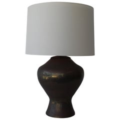 Retro Hammered Copper Vase Table Lamp, U.S.A, 1960s