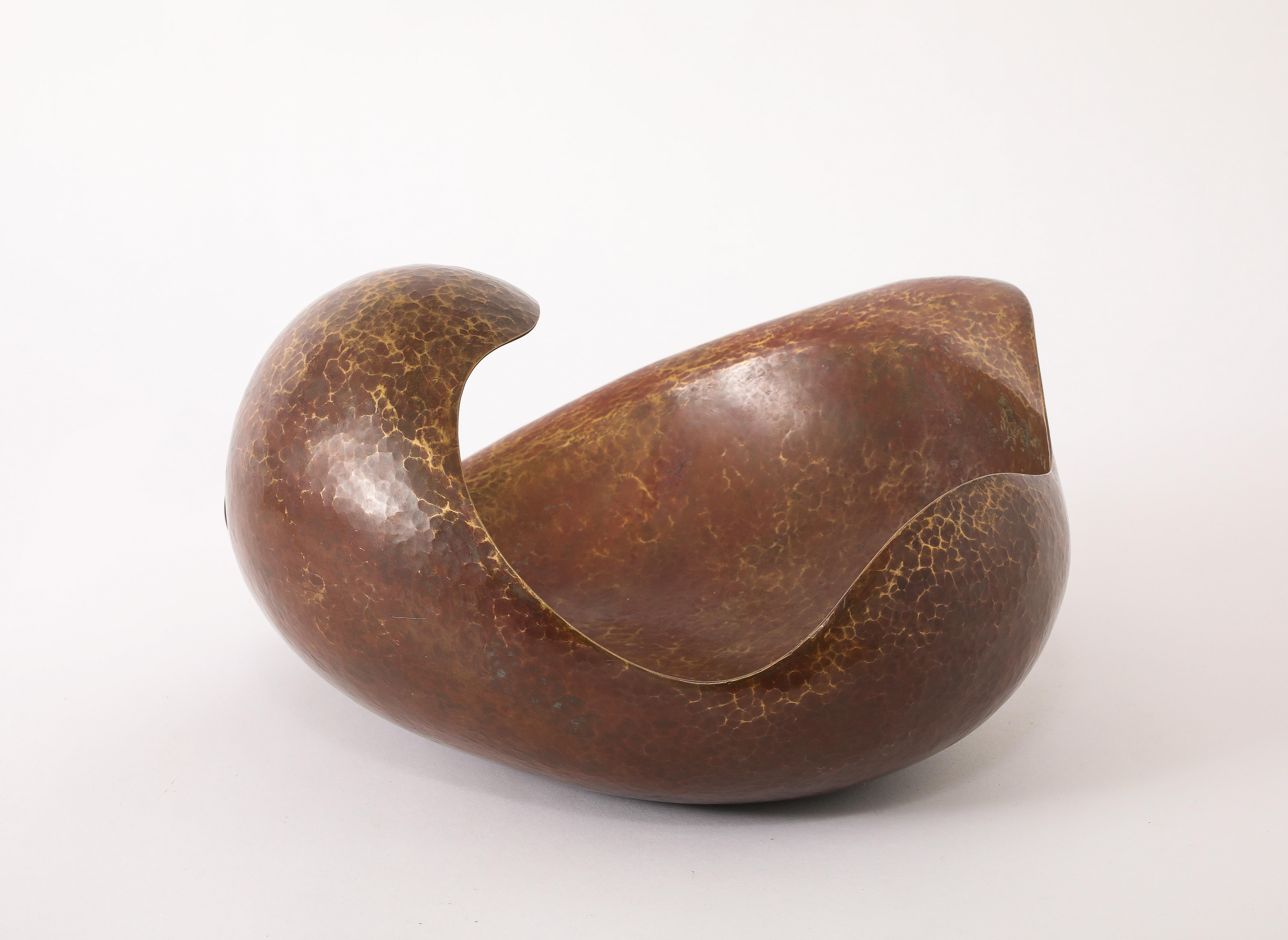 Hammered Copper Vessel, France 1940's In Good Condition For Sale In New York, NY